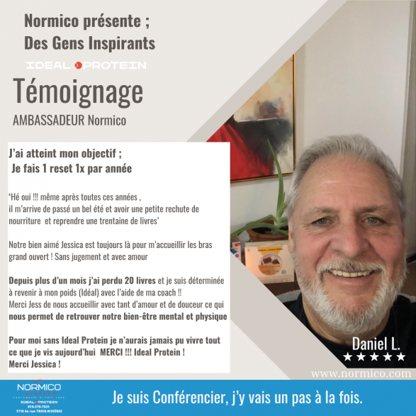 Merci à notre Ambassadeur Daniel Lamontagne pour ton partage 