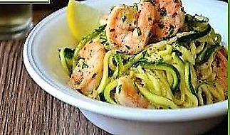 Sauté de Crevettes sur lit de Zucchinis